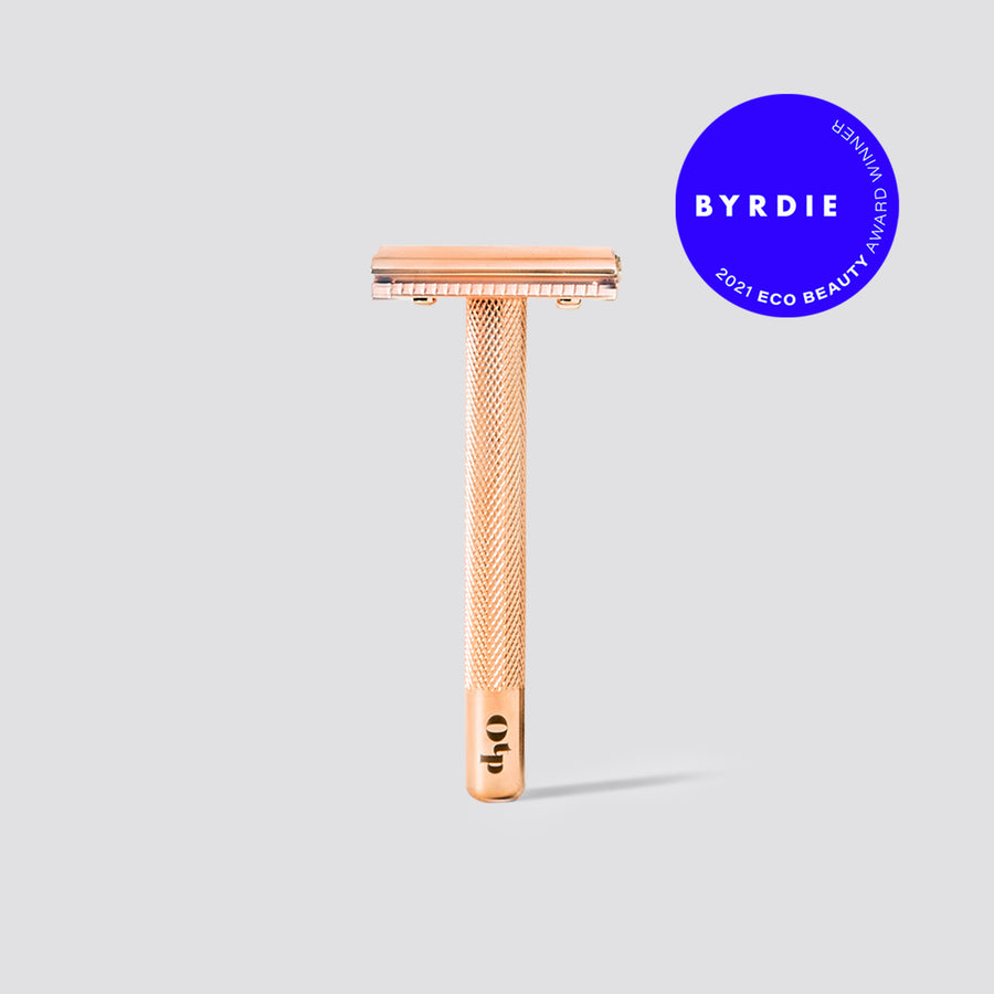 THE MVP SET - Rose Gold Safety Razor + Shave Gel-to-Milk | OUI the People